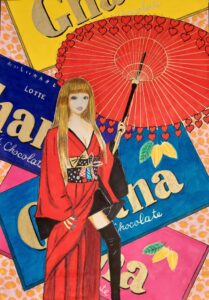 2026年バレンタインイラスト【カラフルガーナでバレンタイン】