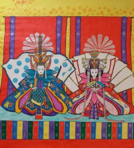 2026年雛祭りイラスト【豪華菊紋雛飾り】